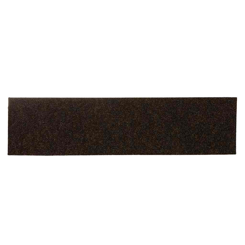 vidaXL Maty na schody samoprzylepne 30 szt. 76x20 cm Brązowe prostokątne