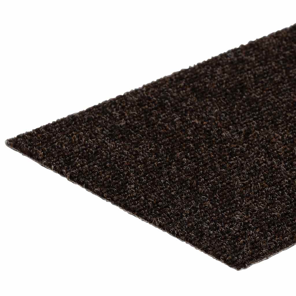 vidaXL Maty na schody samoprzylepne 30 szt. 76x20 cm Ciemnobrązowe prostokątne