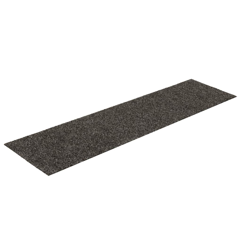 vidaXL Maty na schody samoprzylepne 30 szt. 76x20 cm Antracytowe prostokątne
