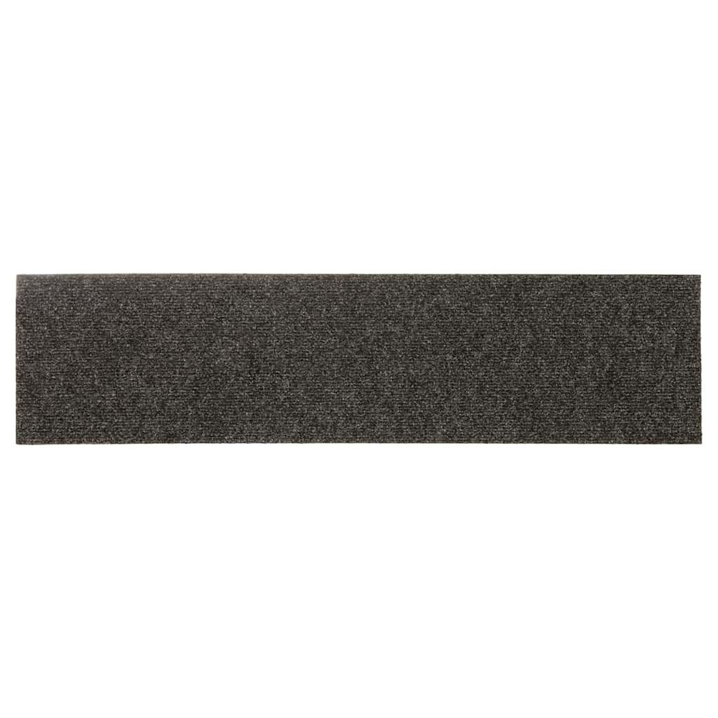 vidaXL Maty na schody samoprzylepne 30 szt. 76x20 cm Antracytowe prostokątne