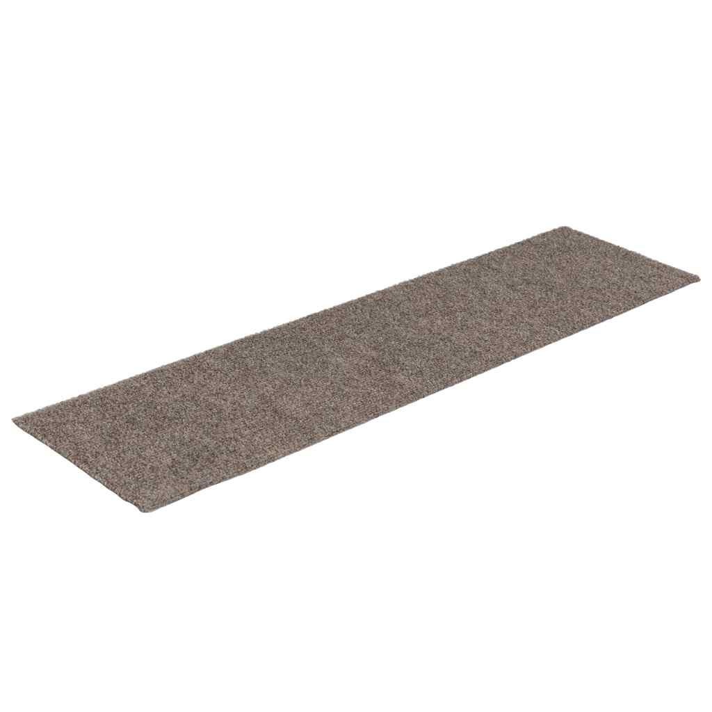 vidaXL Maty na schody samoprzylepne 30 szt. 76x20 cm beżowe prostokątne