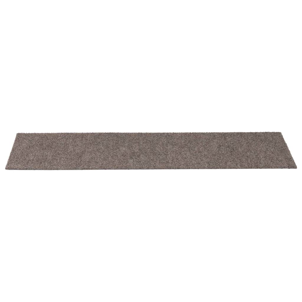 vidaXL Maty na schody samoprzylepne 30 szt. 76x20 cm beżowe prostokątne