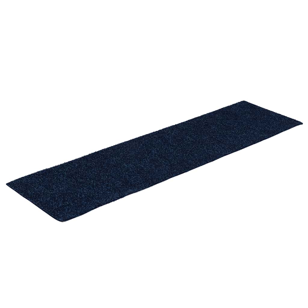 vidaXL Maty na schody samoprzylepne 30 szt. 76x20 cm Granatowe prostokątne