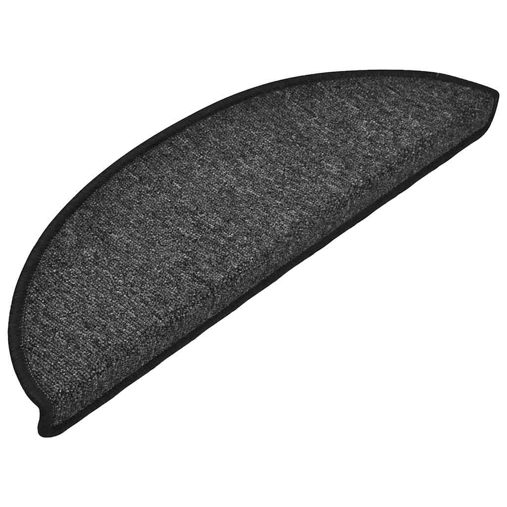 vidaXL Maty na schody 30 szt. 56x17x3 cm Antracyt Półokrągłe