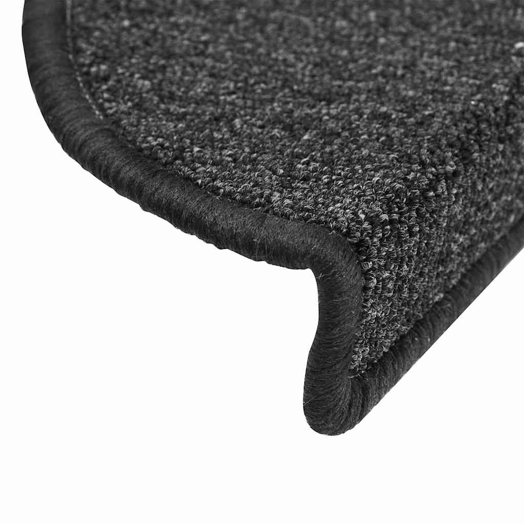 vidaXL Maty na schody 30 szt. 56x17x3 cm Antracyt Półokrągłe