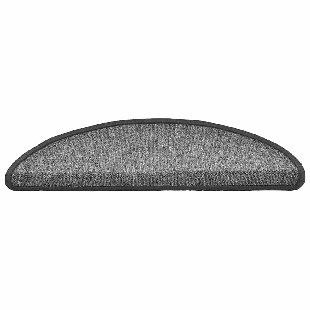 vidaXL Maty na schody 30 szt. 56x17x3 cm Ciemnoszary Półokrągły