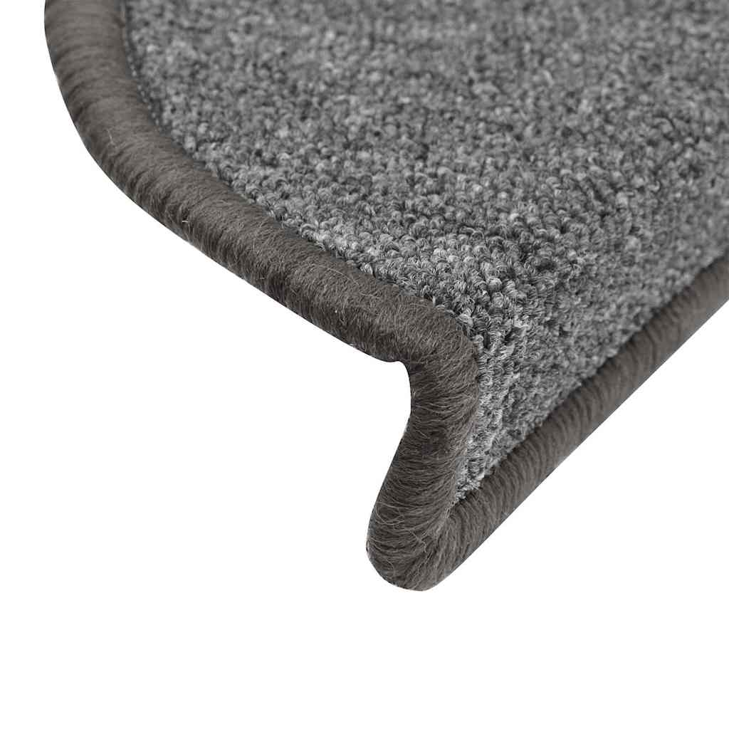 vidaXL Maty na schody 30 szt. 56x17x3 cm Ciemnoszary Półokrągły