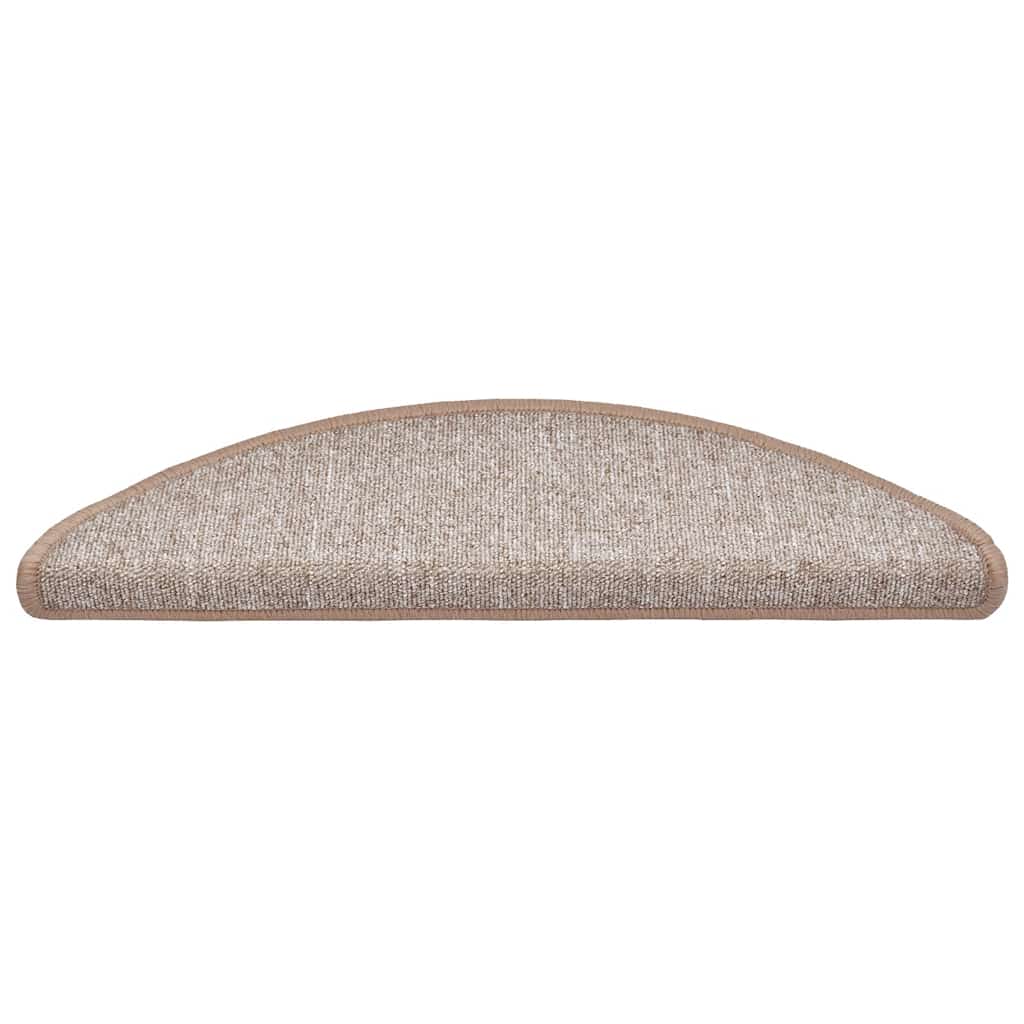 vidaXL Maty na schody 30 szt. 56x17x3 cm Jasnobrązowe półokrągłe