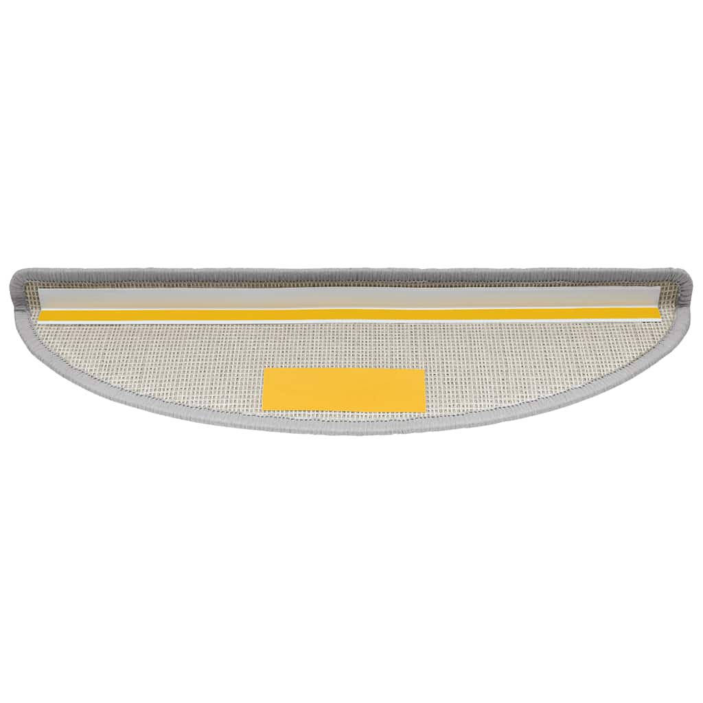 vidaXL Maty na schody 30 szt. 56x17x3 cm Jasnoszare półokrągłe