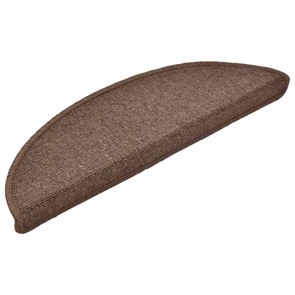 vidaXL Maty na schody 30 szt. 56x17x3 cm Brąz kawowy Półokrągły