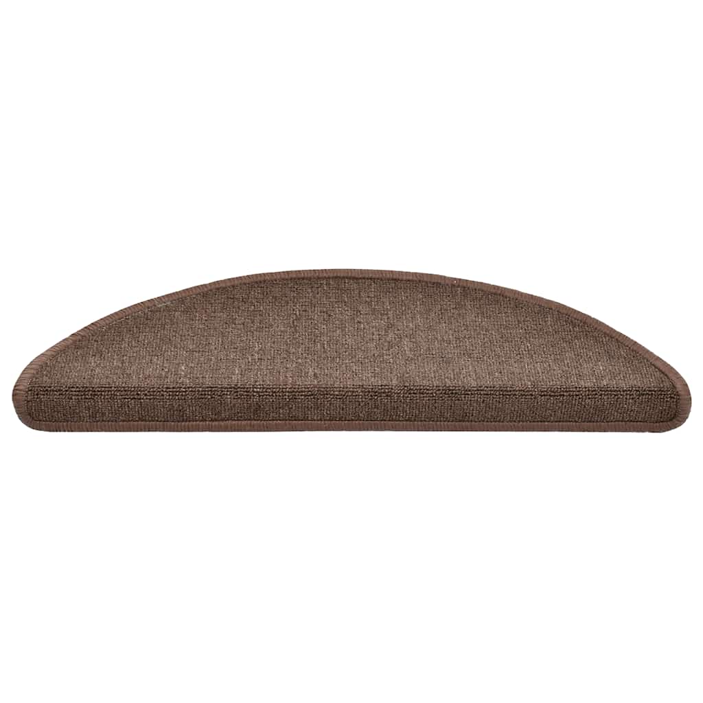 vidaXL Maty na schody 30 szt. 56x17x3 cm Brąz kawowy Półokrągły