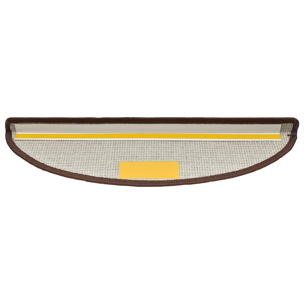 vidaXL Maty na schody 30 szt. 56x17x3 cm Brąz kawowy Półokrągły