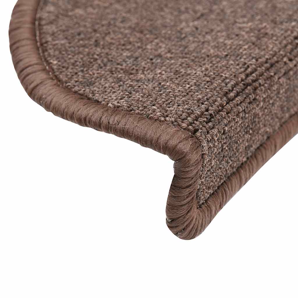 vidaXL Maty na schody 30 szt. 56x17x3 cm Brąz kawowy Półokrągły