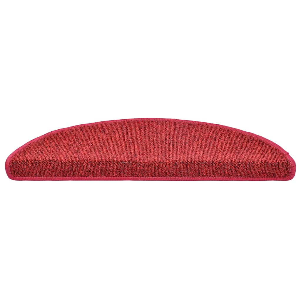 vidaXL Maty na schody 30 szt. 56x17x3 cm Czerwone Półokrągłe