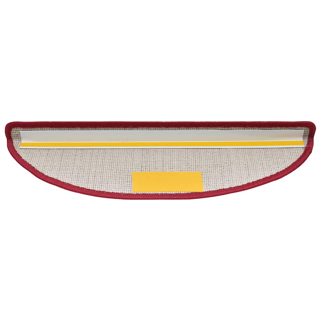 vidaXL Maty na schody 30 szt. 56x17x3 cm Czerwone Półokrągłe