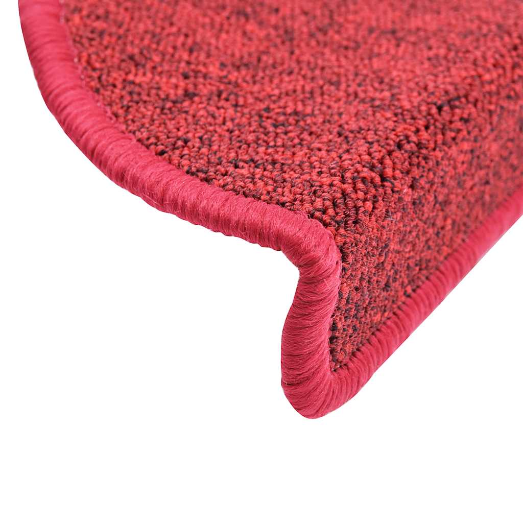 vidaXL Maty na schody 30 szt. 56x17x3 cm Czerwone Półokrągłe