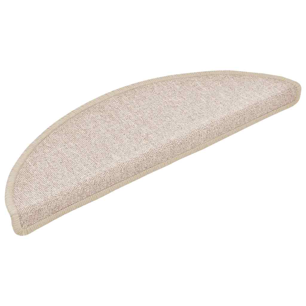 vidaXL Maty na schody 30 szt. 56x17x3 cm Taupe Półokrągłe