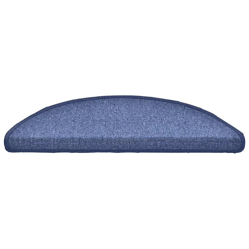 vidaXL Maty na schody 30 szt. 56x17x3 cm Niebieskie półokrągłe