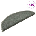 vidaXL Maty na schody 30 szt. 56x17x3 cm Ciemnozielone półokrągłe