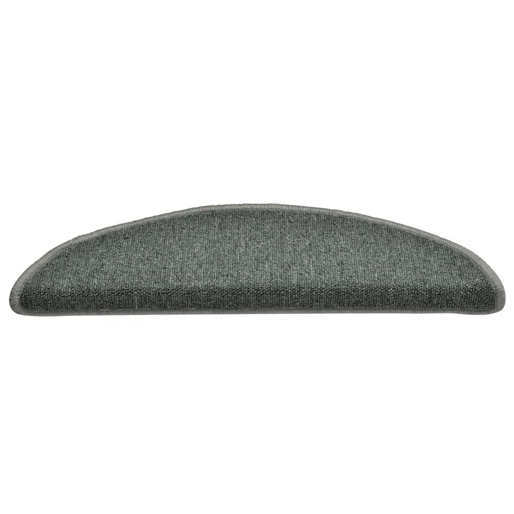 vidaXL Maty na schody 30 szt. 56x17x3 cm Ciemnozielone półokrągłe