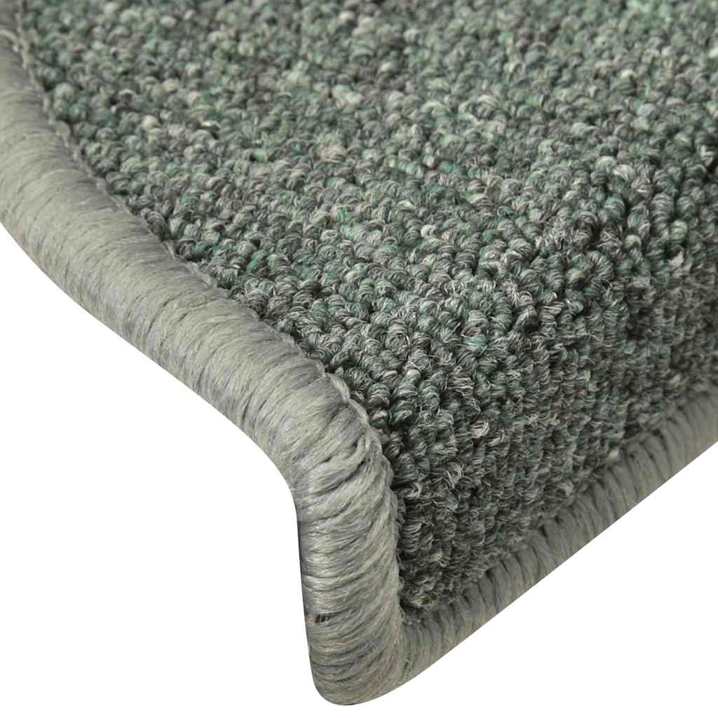 vidaXL Maty na schody 30 szt. 56x17x3 cm Ciemnozielone półokrągłe