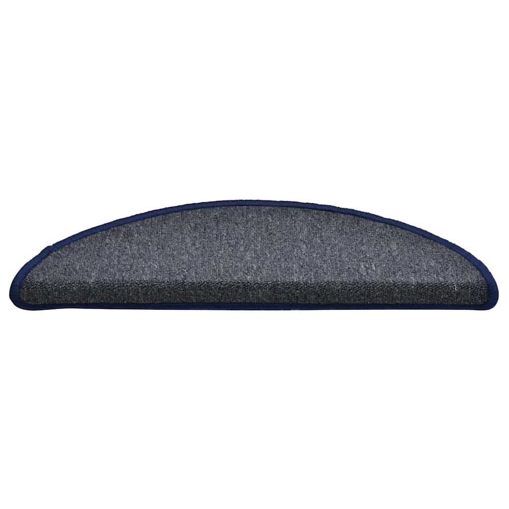 vidaXL Maty na schody 30 szt. 56x17x3 cm Ciemnoszare i niebieskie półokrągłe