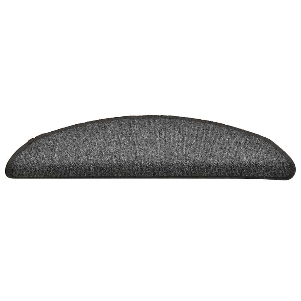vidaXL Maty na schody 30 szt. 56x17x3 cm Ciemnoszary Półokrągły