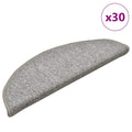 vidaXL Maty na schody 30 szt. 56x17x3 cm Jasnoszare półokrągłe