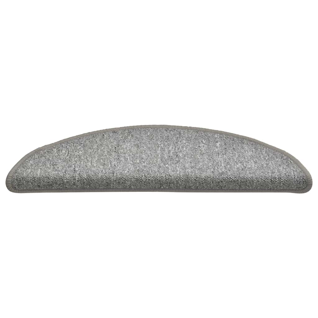 vidaXL Maty na schody 30 szt. 56x17x3 cm Jasnoszare półokrągłe