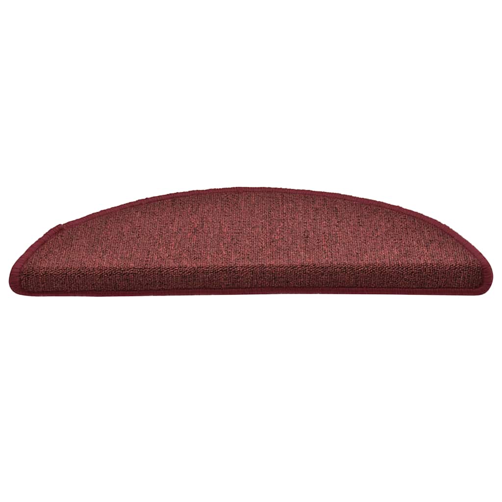 vidaXL Maty na schody 30 szt. 56x17x3 cm Bordeaux Półokrągłe