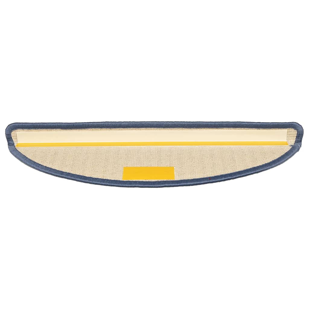vidaXL Maty na schody 30 szt. 56x17x3 cm, jasnoszare i niebieskie, półokrągłe