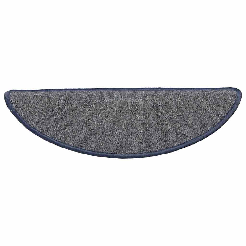 vidaXL Maty na schody 30 szt. 56x17x3 cm, jasnoszare i niebieskie, półokrągłe
