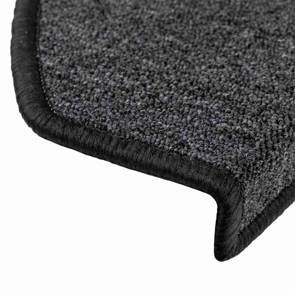 vidaXL Maty na schody 30 szt. 65x24x4 cm Antracytowe półokrągłe duże