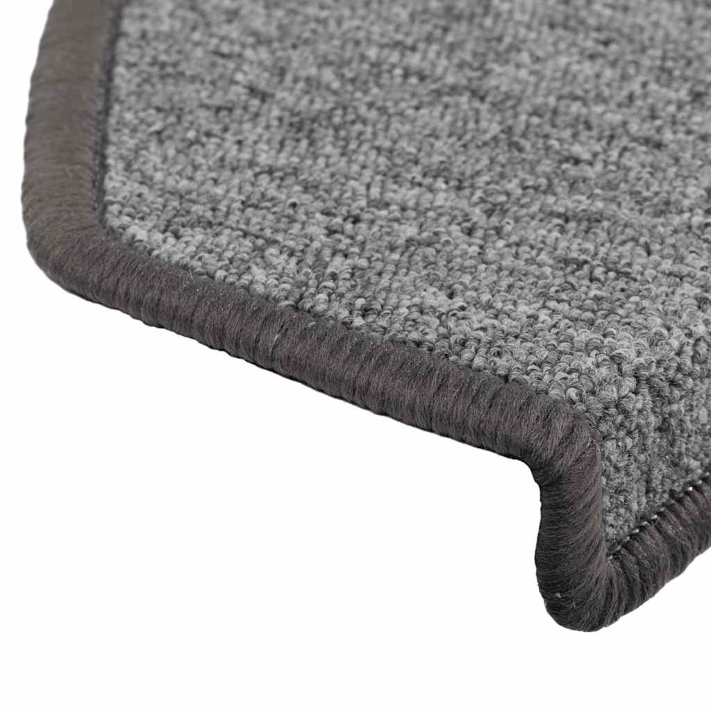 vidaXL Maty na schody 30 szt. 65x24x4 cm Ciemnoszary Półokrągły Duży
