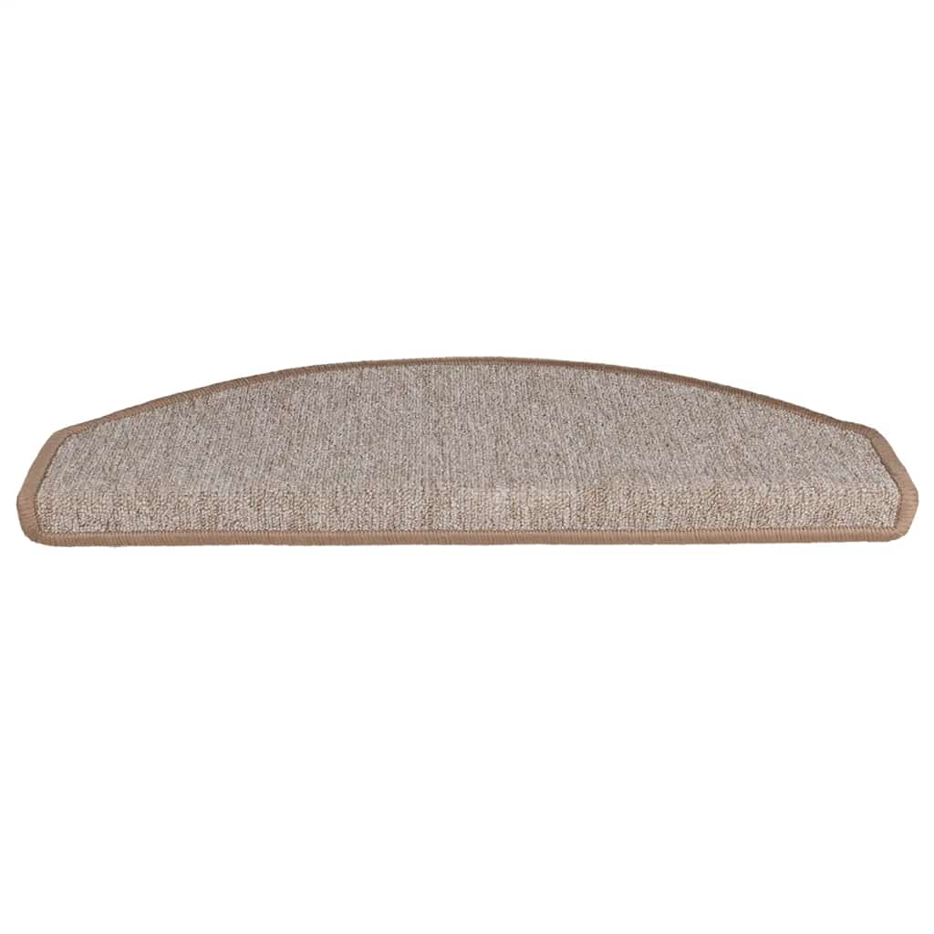 vidaXL Maty na schody 30 szt. 65x24x4 cm Jasnobrązowe, półokrągłe, duże