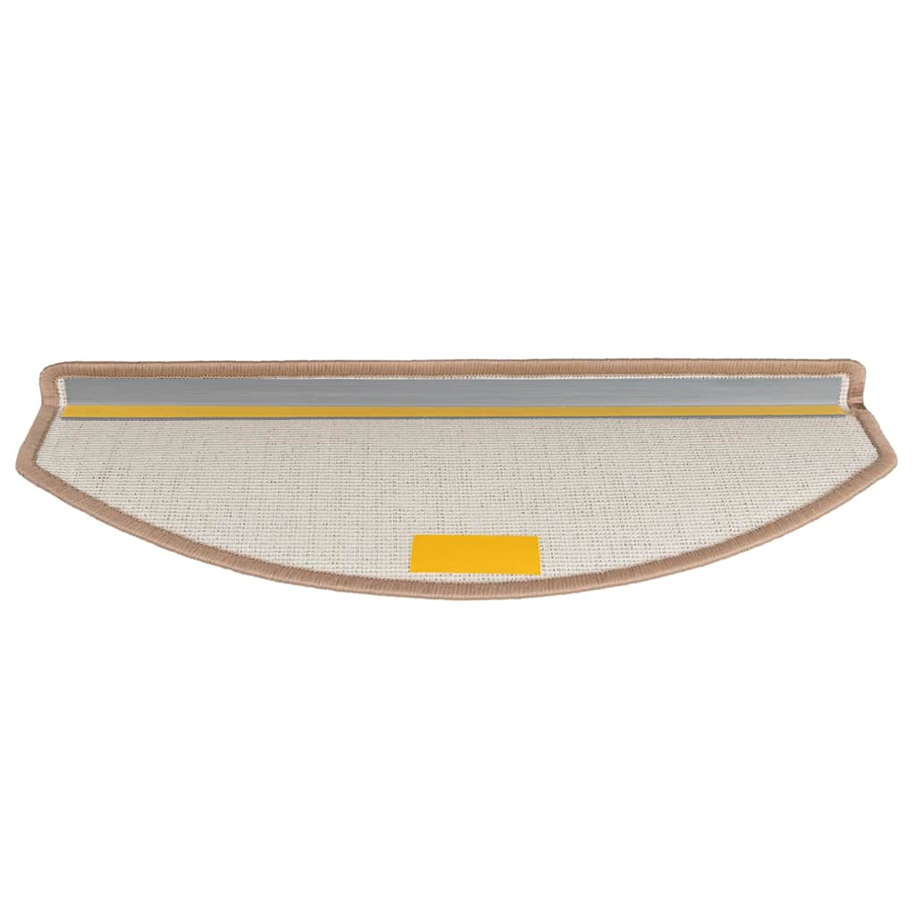 vidaXL Maty na schody 30 szt. 65x24x4 cm Jasnobrązowe, półokrągłe, duże