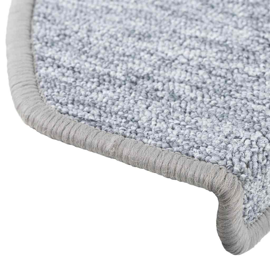 vidaXL Maty na schody 30 szt. 65x24x4 cm Jasnoszare Półokrągłe Duże