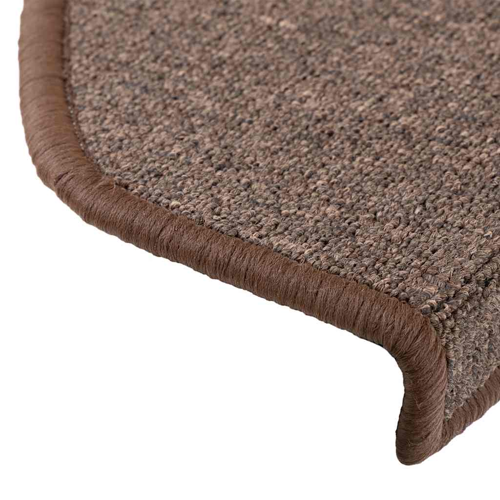 vidaXL Maty na schody 30 szt. 65x24x4 cm Brąz kawowy Półokrągły Duży