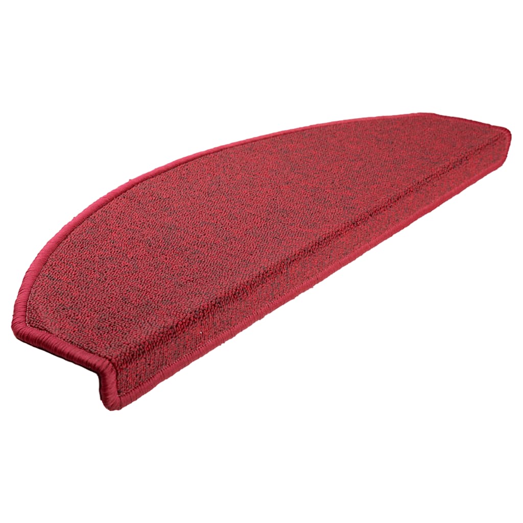 vidaXL Maty na schody 30 szt. 65x24x4 cm Czerwone Półokrągłe Duże