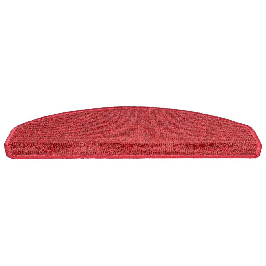 vidaXL Maty na schody 30 szt. 65x24x4 cm Czerwone Półokrągłe Duże