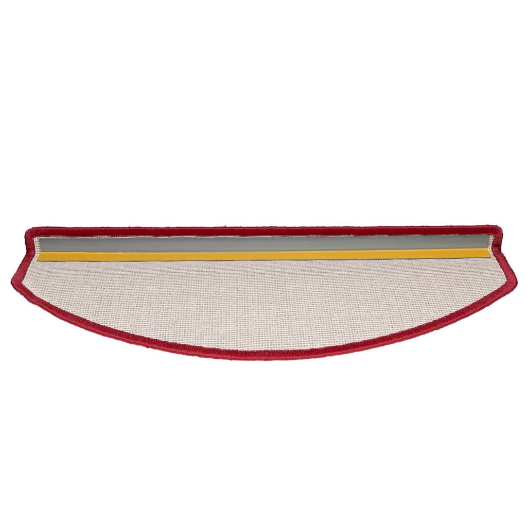 vidaXL Maty na schody 30 szt. 65x24x4 cm Czerwone Półokrągłe Duże