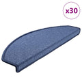 vidaXL Maty na schody 30 szt. 65x24x4 cm niebieskie półokrągłe duże