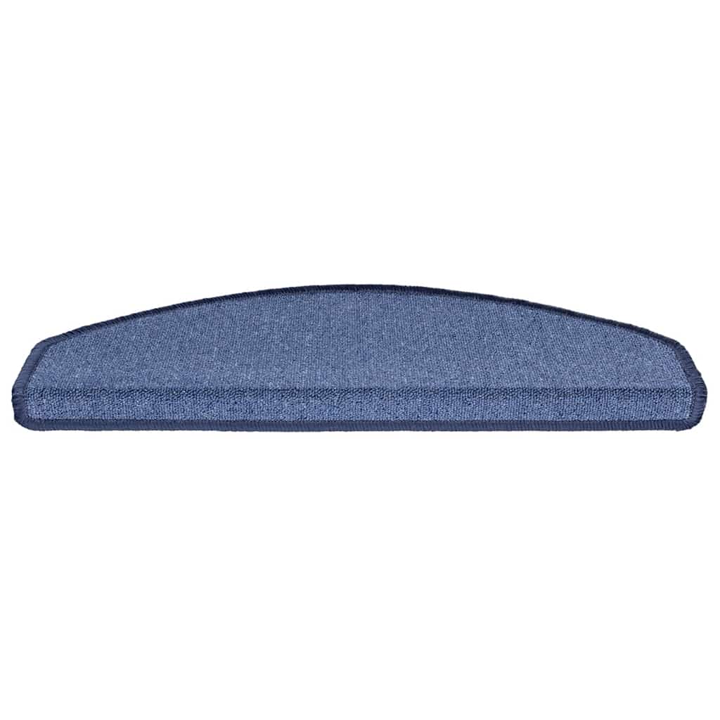 vidaXL Maty na schody 30 szt. 65x24x4 cm niebieskie półokrągłe duże