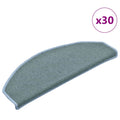 vidaXL Maty na schody 30 szt. 65x24x4 cm, niebieskie, półokrągłe, duże