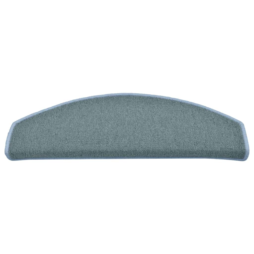 vidaXL Maty na schody 30 szt. 65x24x4 cm, niebieskie, półokrągłe, duże