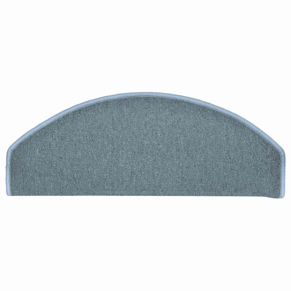 vidaXL Maty na schody 30 szt. 65x24x4 cm, niebieskie, półokrągłe, duże