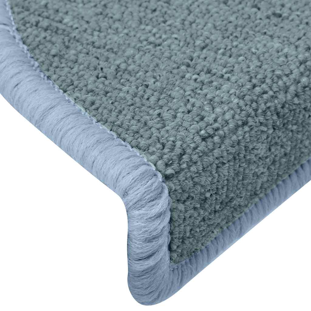 vidaXL Maty na schody 30 szt. 65x24x4 cm, niebieskie, półokrągłe, duże