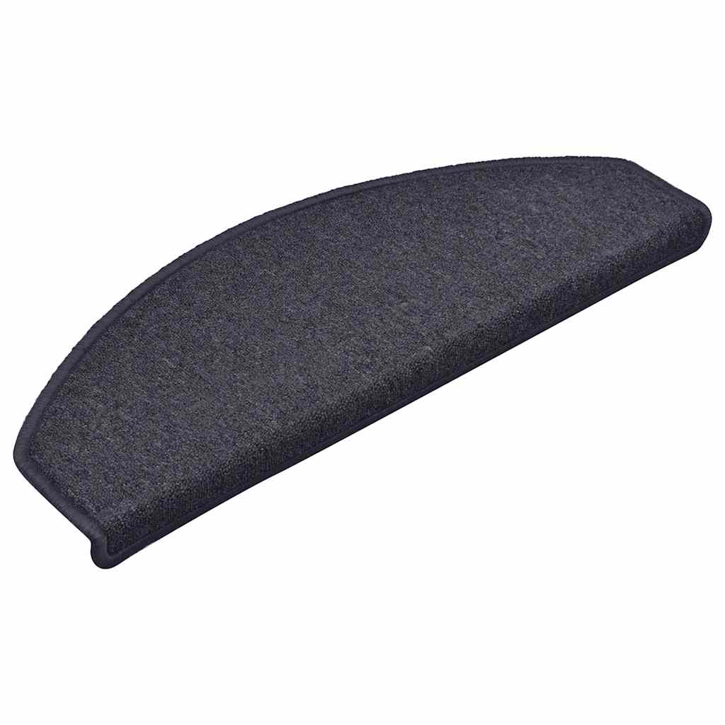 vidaXL Maty na schody 30 szt. 65x24x4 cm Ciemnoszare i niebieskie, półokrągłe, duże