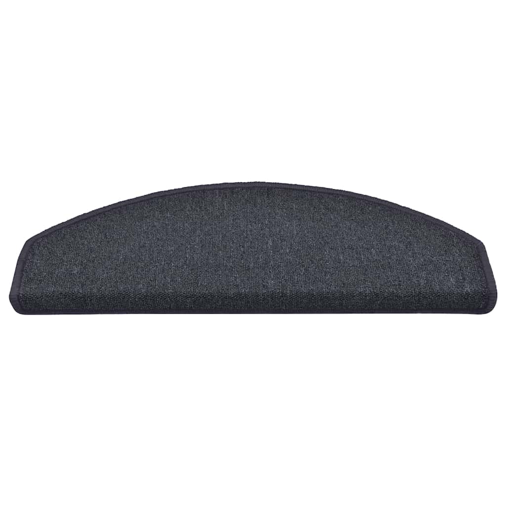 vidaXL Maty na schody 30 szt. 65x24x4 cm Ciemnoszare i niebieskie, półokrągłe, duże