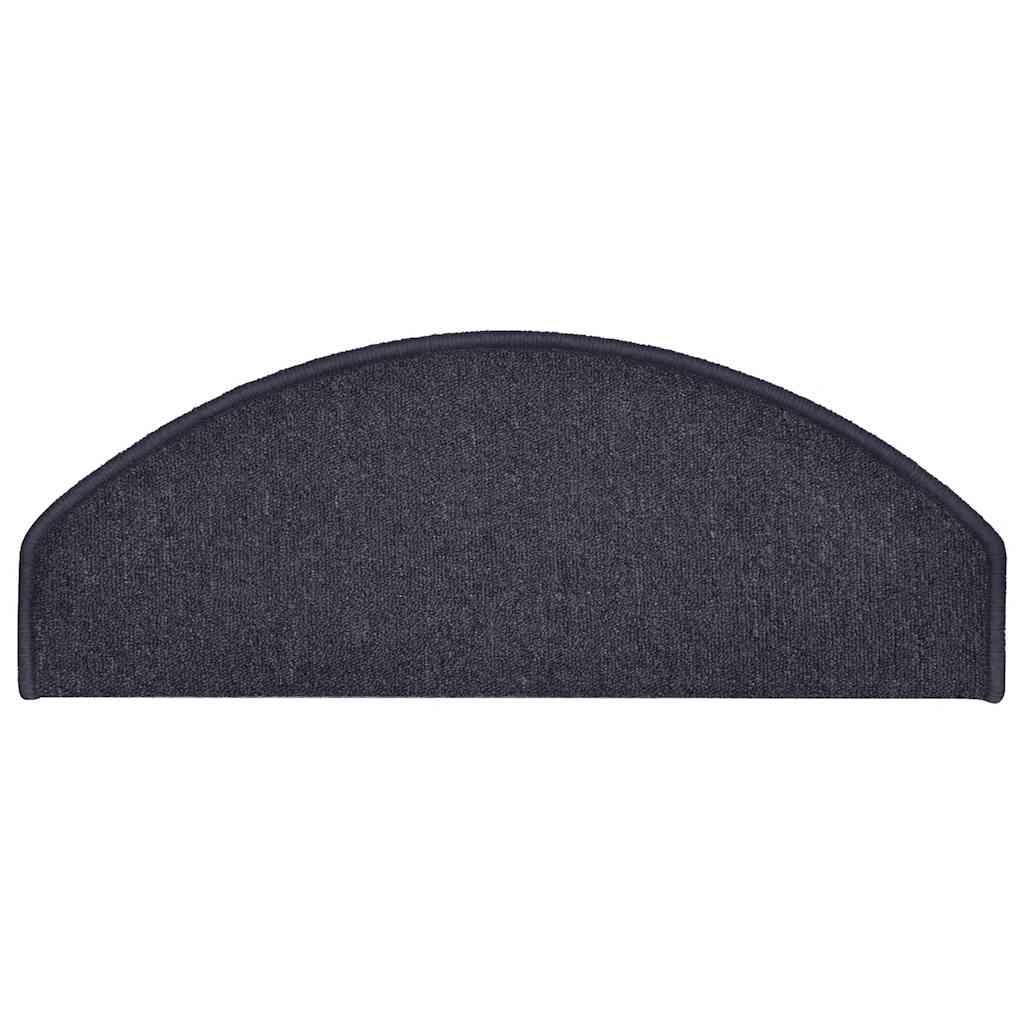 vidaXL Maty na schody 30 szt. 65x24x4 cm Ciemnoszare i niebieskie, półokrągłe, duże